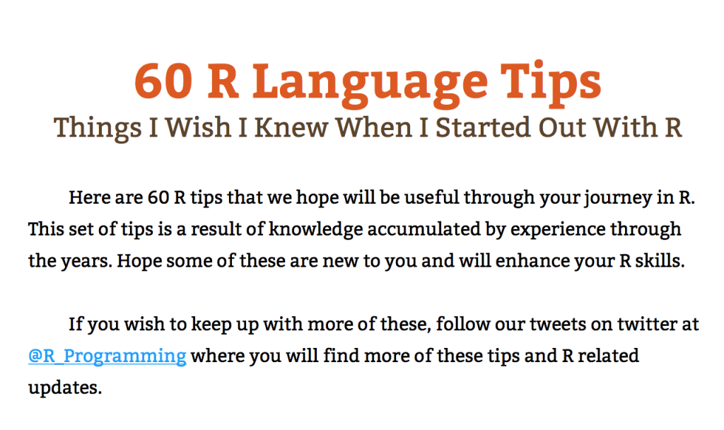 R Tips